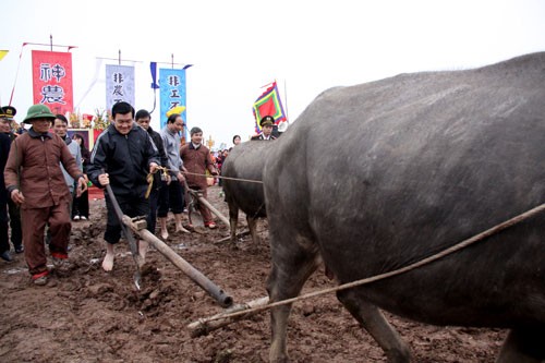 Le Président Truong Tân Sang à la fête des labours - ảnh 1